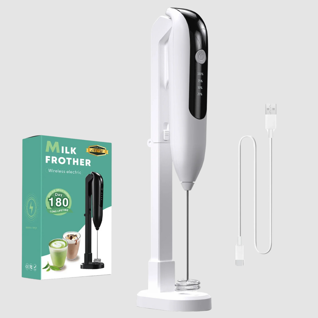 Mini batidora eléctrica y espumador de leche y café