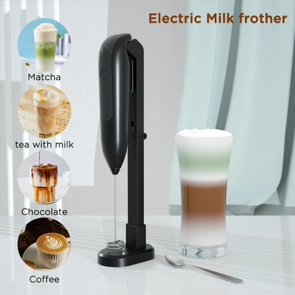 Mini batidora eléctrica y espumador de leche y café